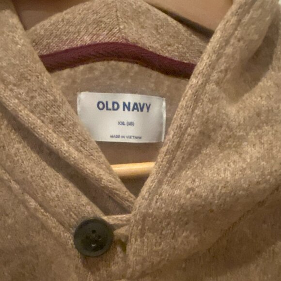 NWT Old Navy Boys XXL Camel Sweater w/ Button Collar - Picture 4 of 5